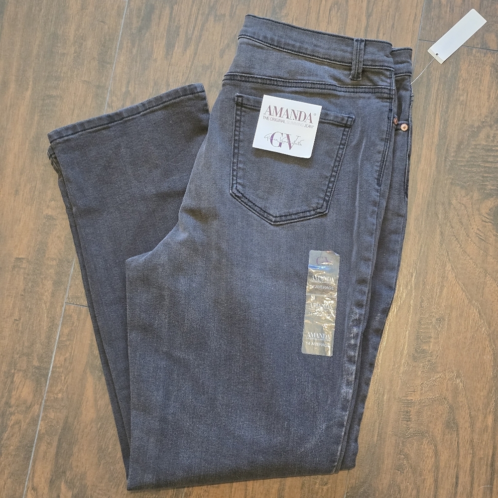 Gloria Vanderbilt Amanda Dark Gray Jeans